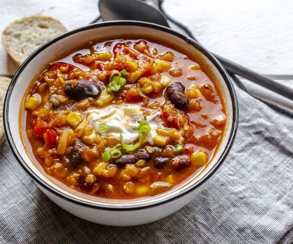 Recipe for healthy chilli is high in protein and low in fat